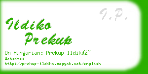 ildiko prekup business card